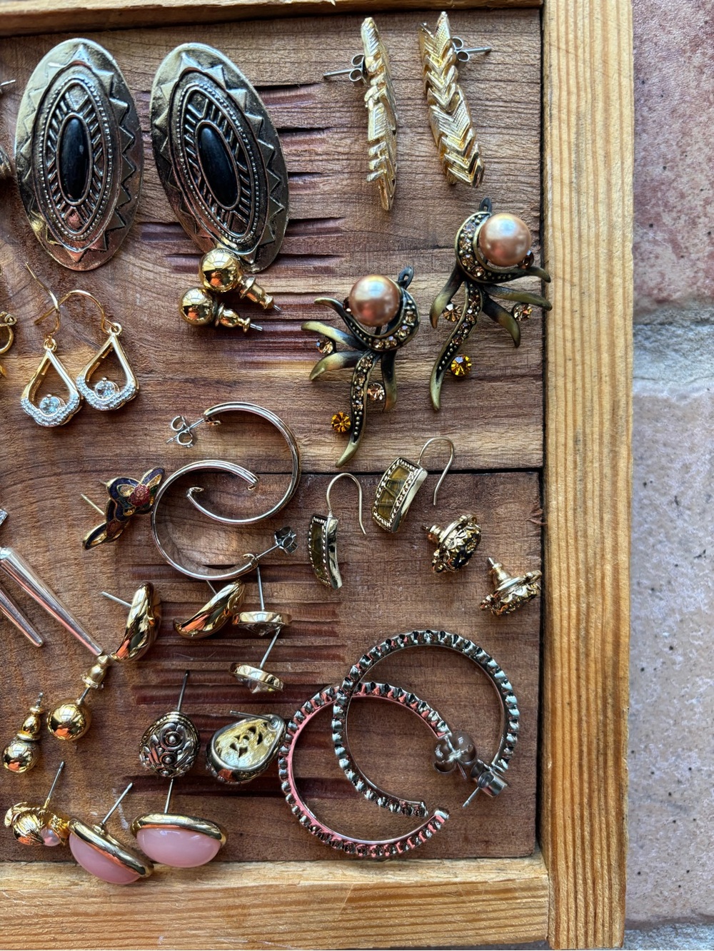 Large Lot Vintage Designer Earrings Pierced - Picture 5 of 15